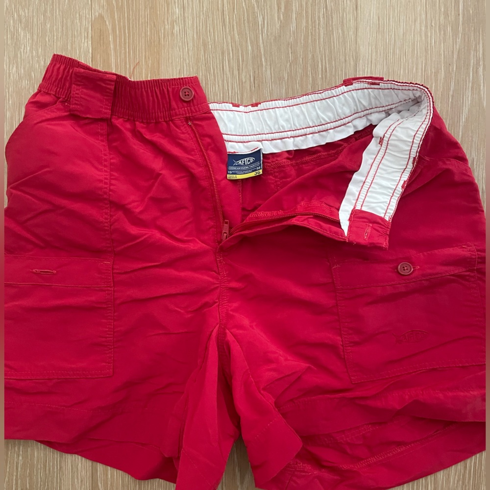 AFTCO size 36 red shorts